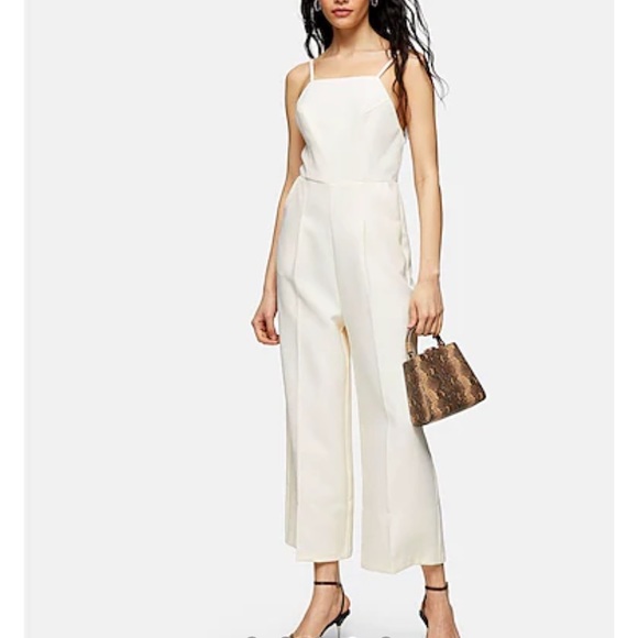 Topshop Pants - Topshop white/cream jumpsuit pants romper bridal